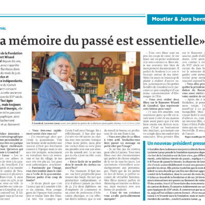 Article du Quotidien Jurassien sur la mémoire du passé est essentielle.